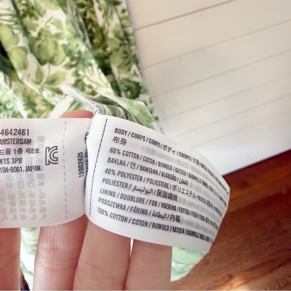 Abercrombie & Fitch | Emerson Poplin Wide Strap Midi Dress green floral Small - Picture 7 of 11